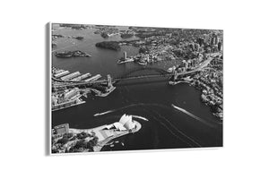 Sydney Harbour Aerial I BW - Sydney, NSW Australia
