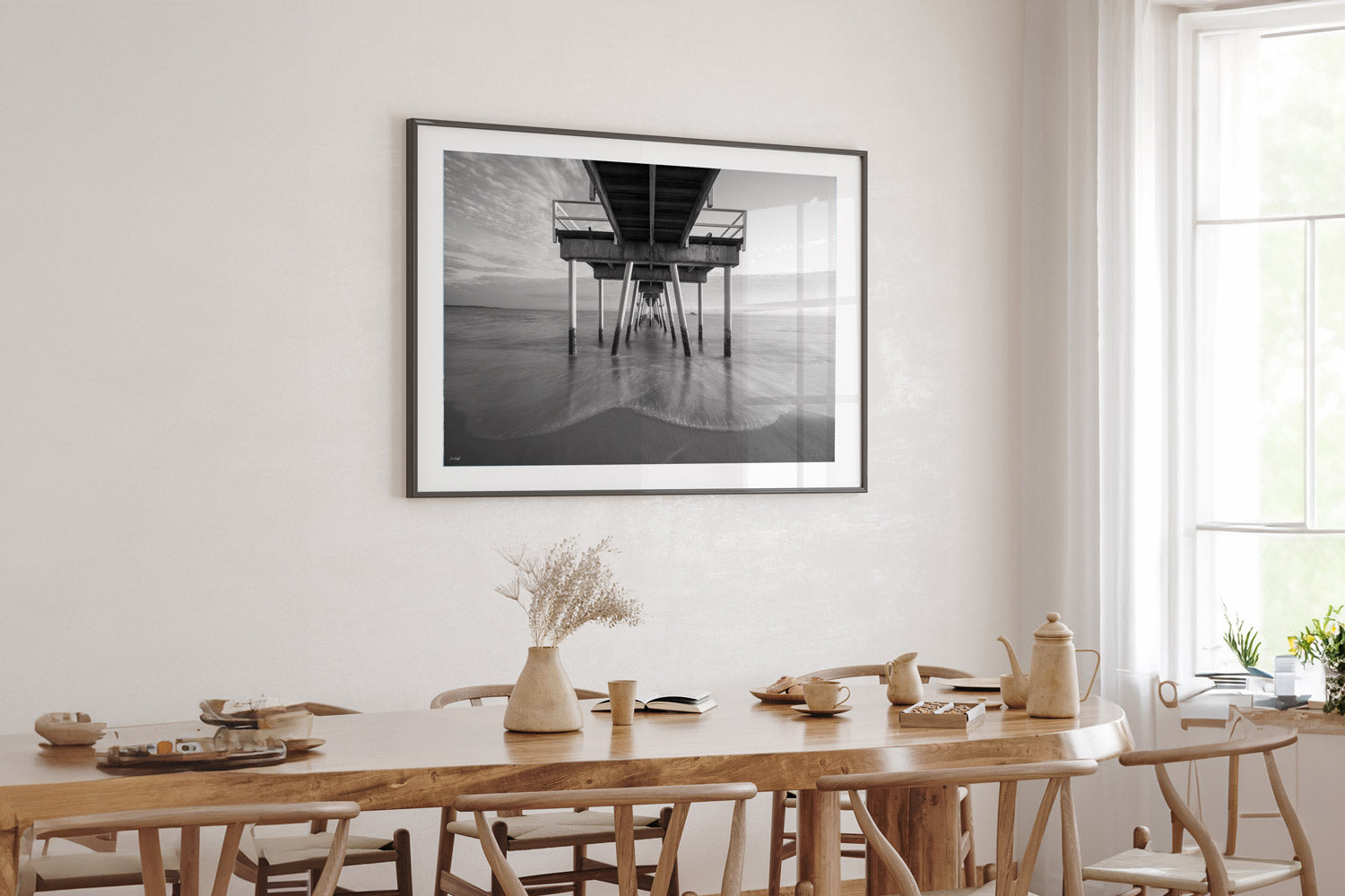 Torquay Jetty B&W - Hervey Bay, Australia