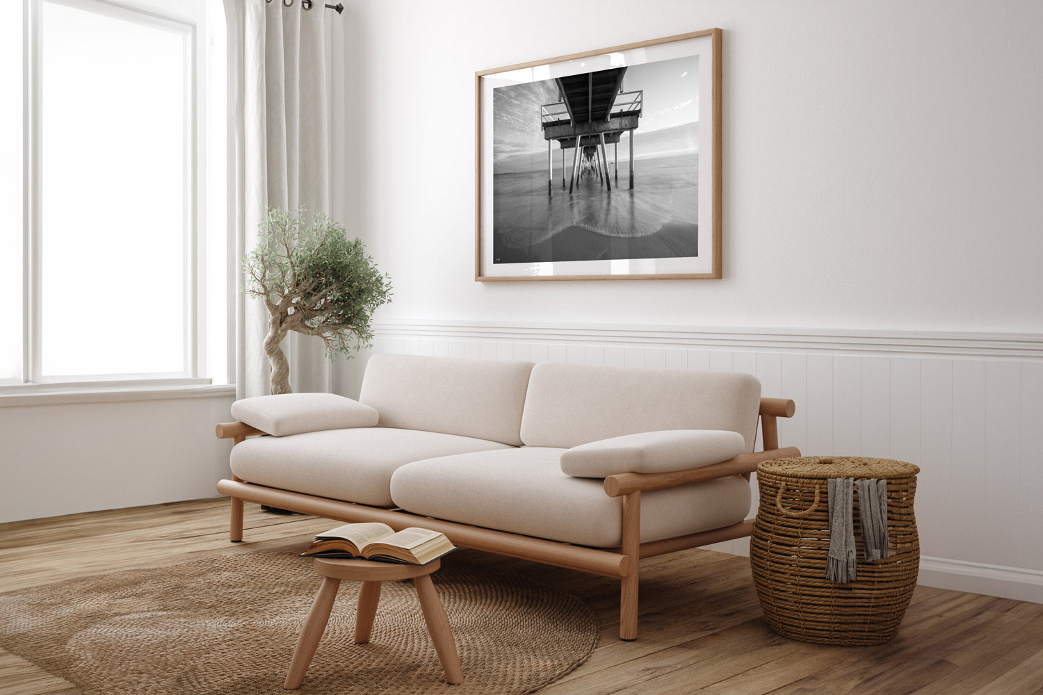 Torquay Jetty B&W - Hervey Bay, Australia