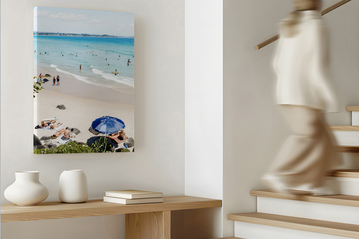 Umbrella Blue - Greenmount Beach, QLD AUstralia