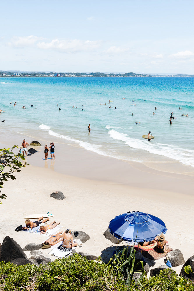 Umbrella Blue - Greenmount Beach, QLD AUstralia