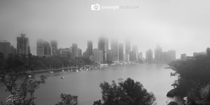 Fog in Brisbane city, QLD Australia