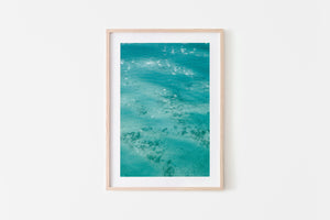 Beach Print framed oak Gold Coast