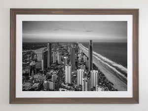 Surfers Paradise B&W Cityscape - Gold Coast, Australia