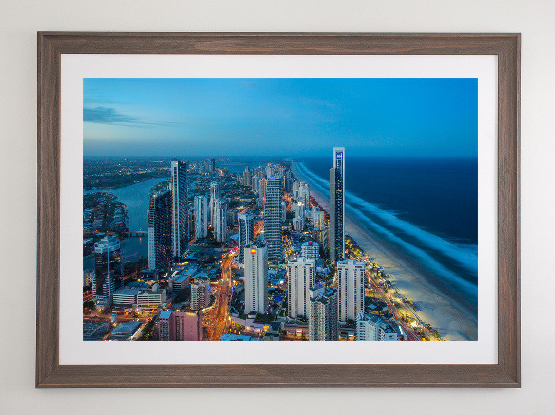 Beach Brown frame with white mat