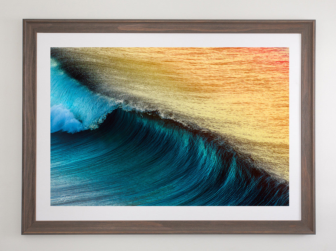 Beach brown frame with white mat board