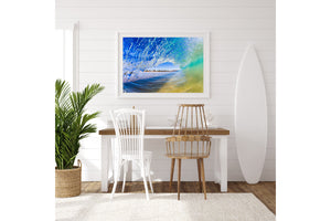 Framed Wave Wall Art Print Gold Coast