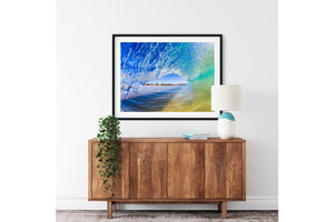 Wave Photograph framed in black frame