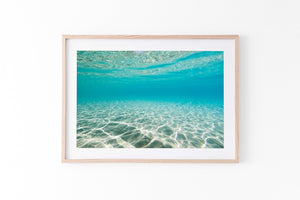 Contoured Sands Oak Frame beach print