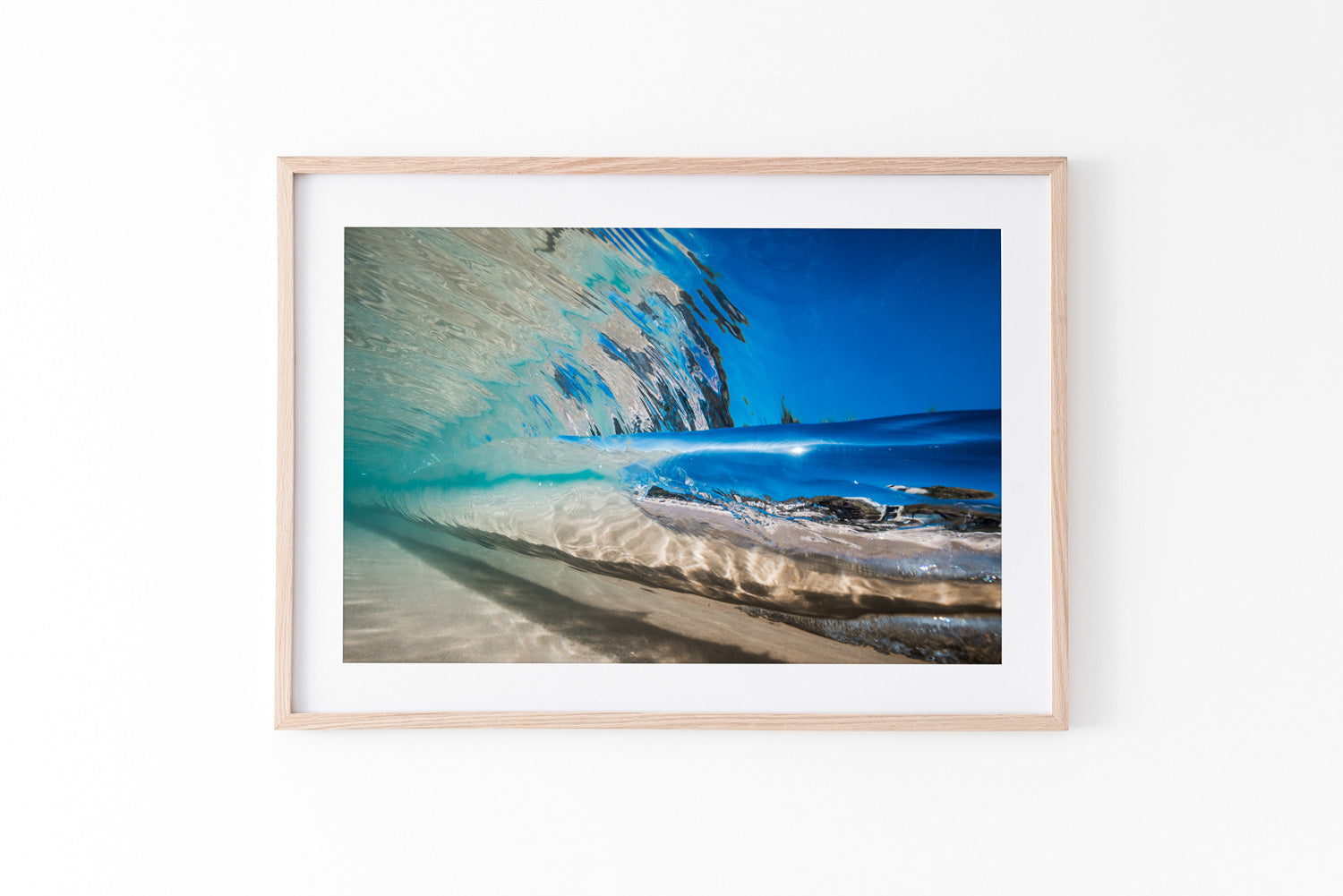 Underwater wave photography beach print