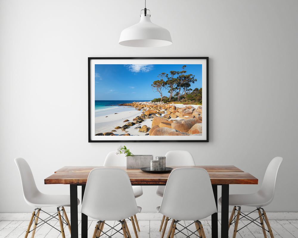 Beach Prints Wall Art Black Frame