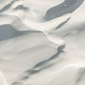 Soft White abstract print of sand dunes