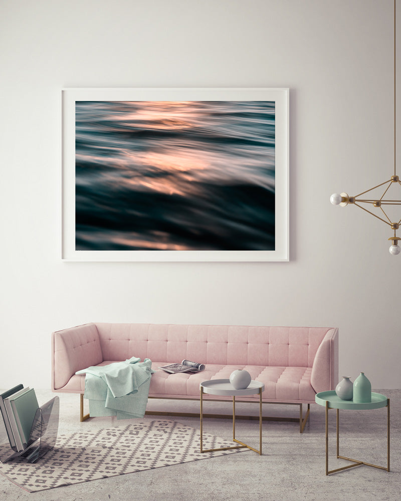 Rose Gold Ocean Art Print