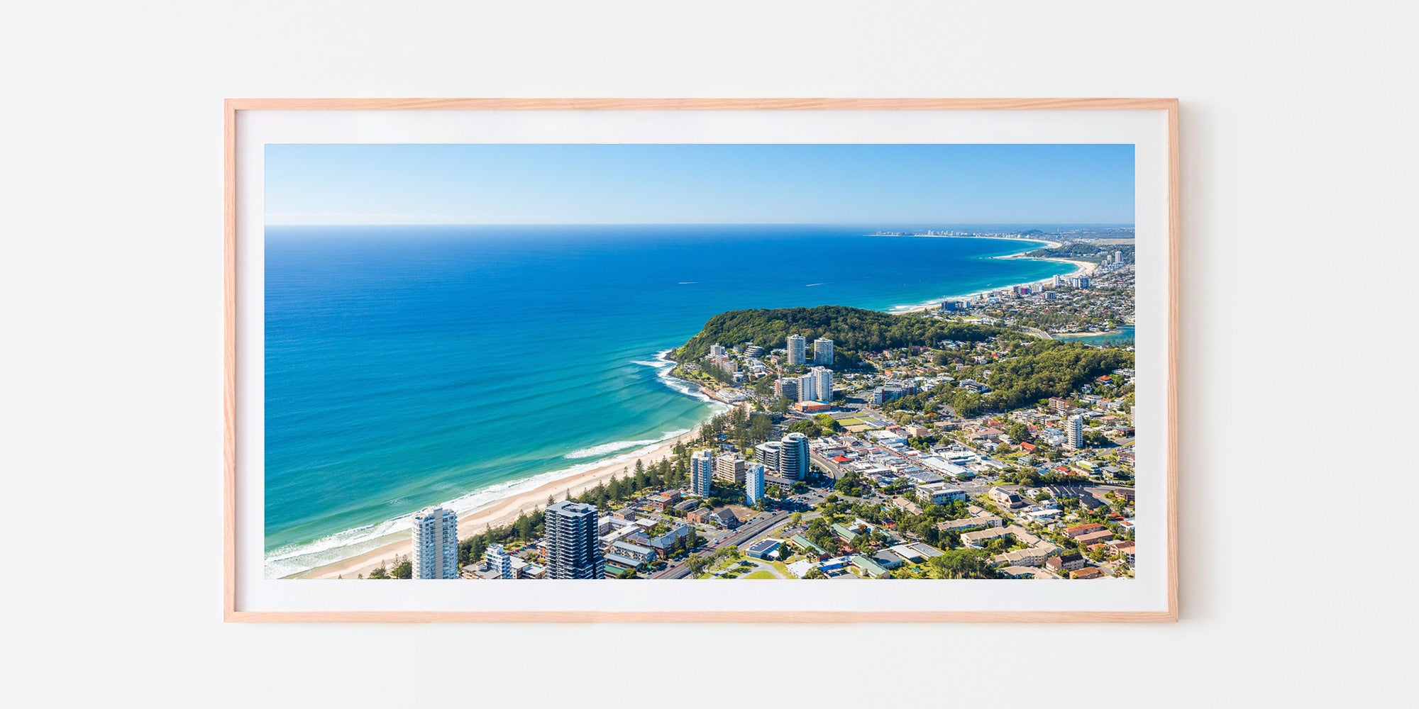 Burleigh Heads Gold Coast Panorama Aerial Print