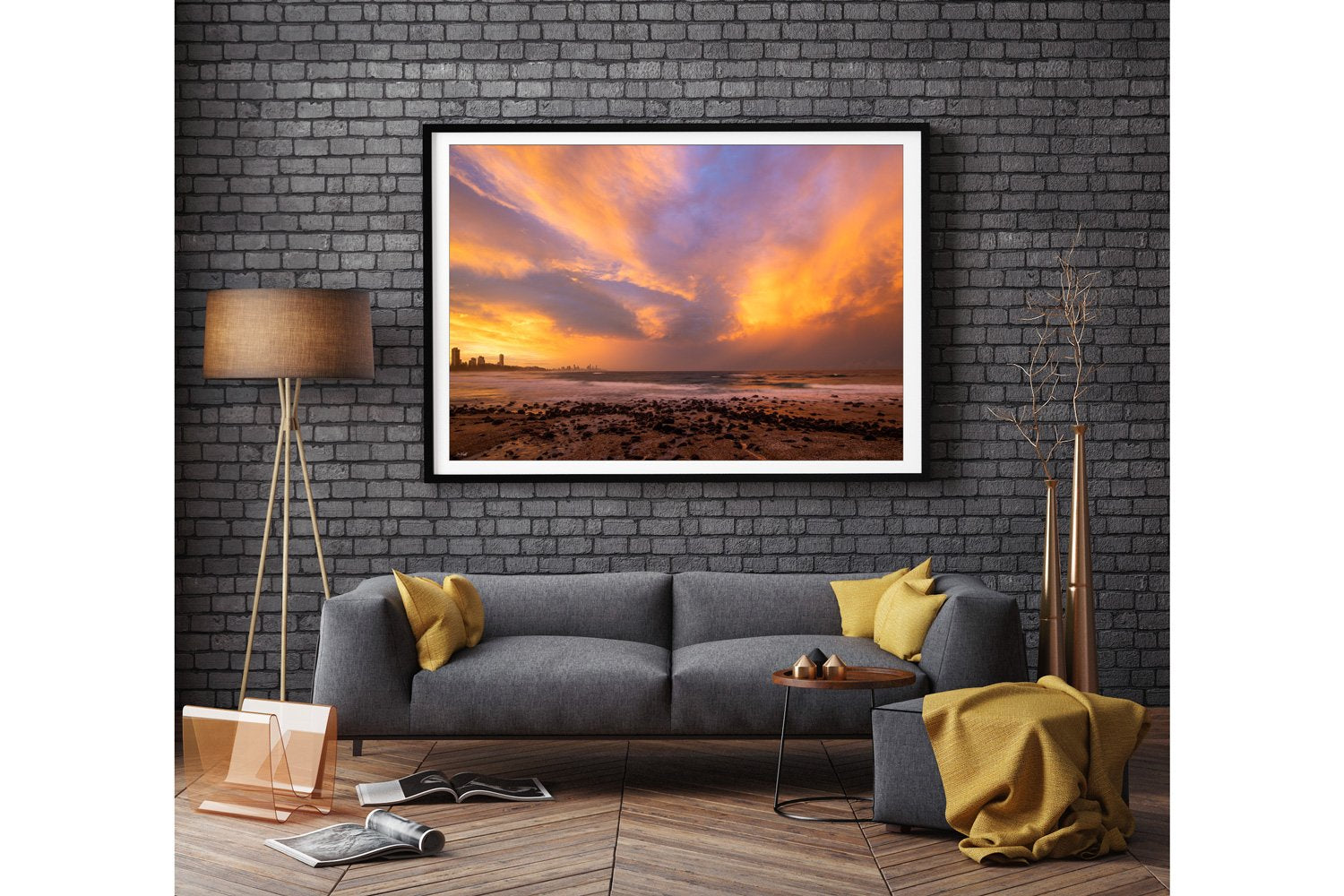 Burleigh Heads Sunset framed art