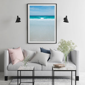 Beach Print Black Frame
