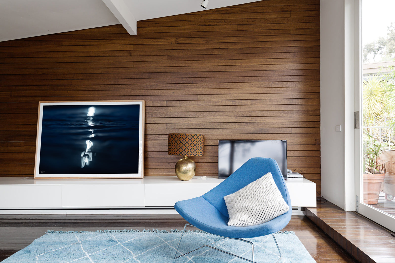 Salt Contour - Ocean Art, blue abstract