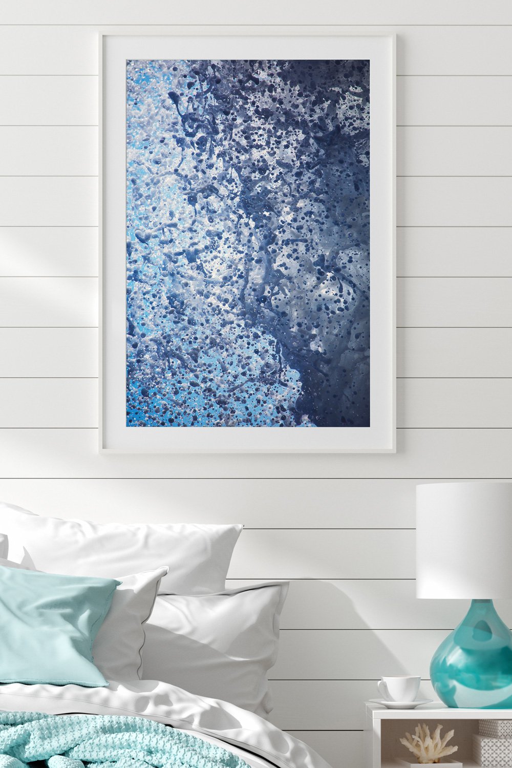 White Frame modern wall art beach styled room