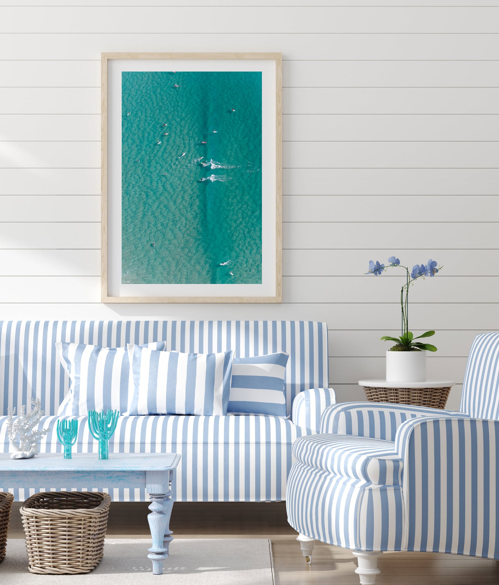 Currumbin beach print aerial surf photography