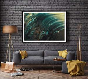 Details - Abstract Wave Photography Black Framed Print
