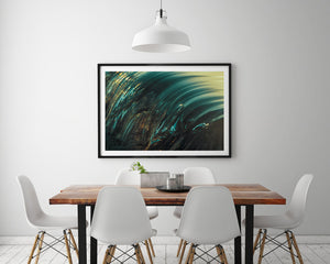Details - Abstract Wave Photography black Framed Print