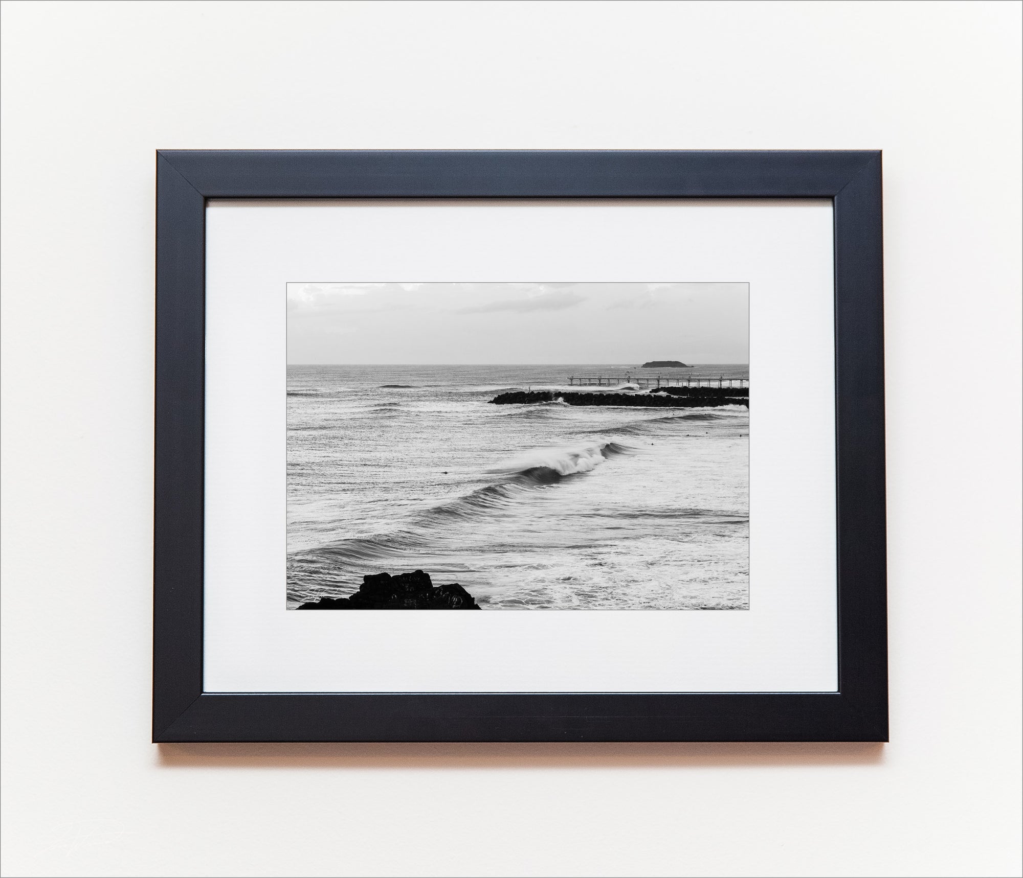 Class black framed metallic print