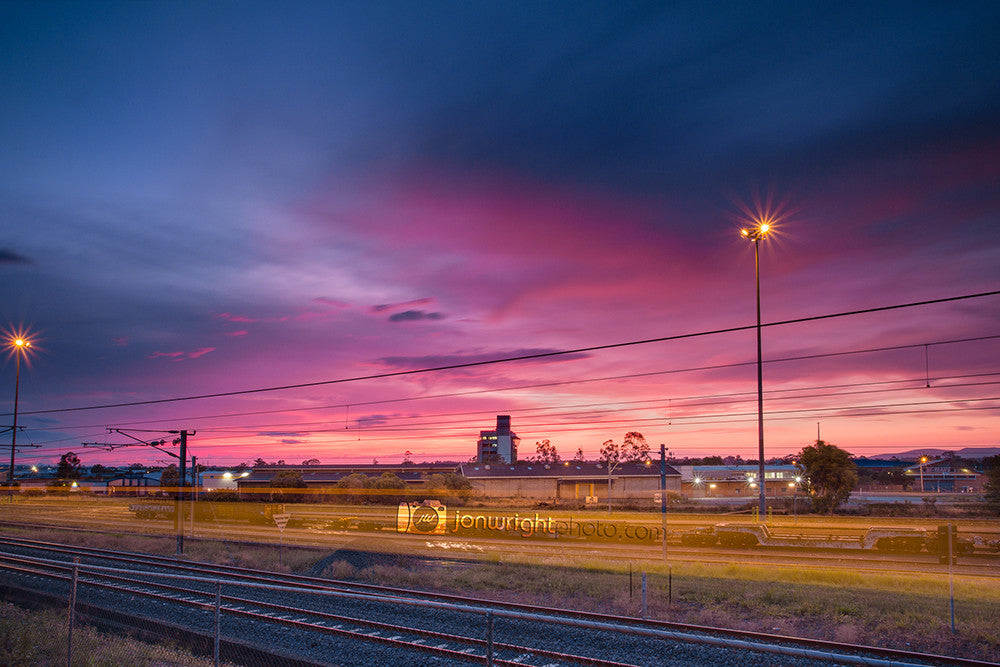 Sunset over Brisbane - Wallpaper download