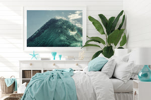 Wave art white frame beach styled room