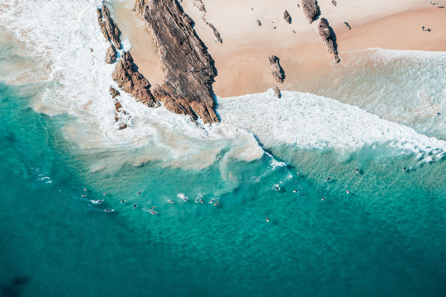 Aerial Beach Print Gold Coast Surfing
