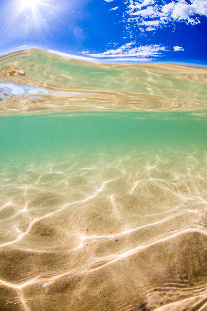 Sunrays from above the surface