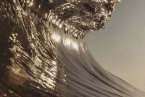 Golden Wave Ocean Art