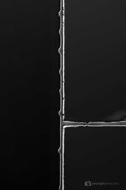 Abstract black and white print of road