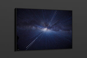 Milky Way Canvas Wall Art Black Frame