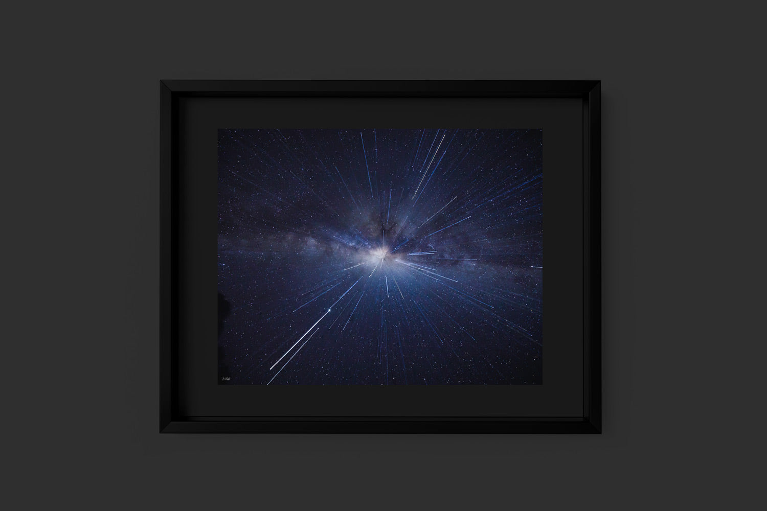 Milky Way Framed Print Black