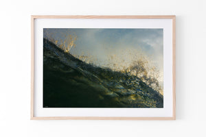Modern Abstract Surf Art Oak Frame