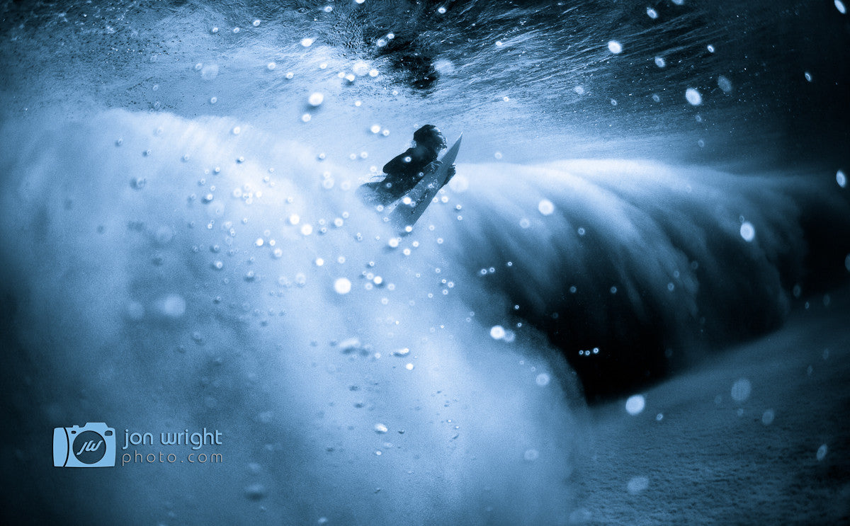 The duck dive - Duranbah beach, NSW Australia