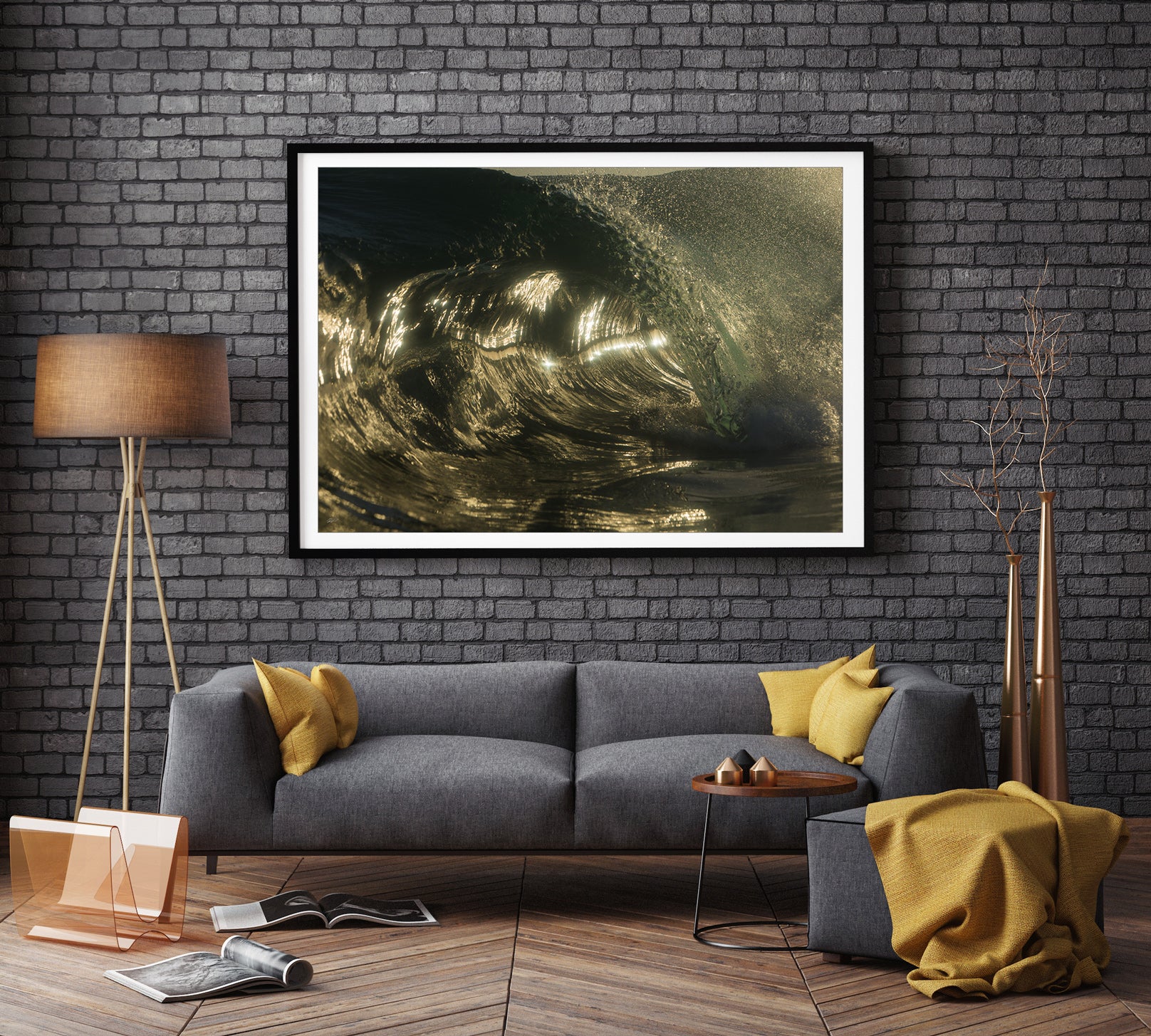 Mercury Framed Metallic Print - Wave Photography