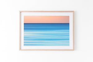 Abstract Beach print oak frame