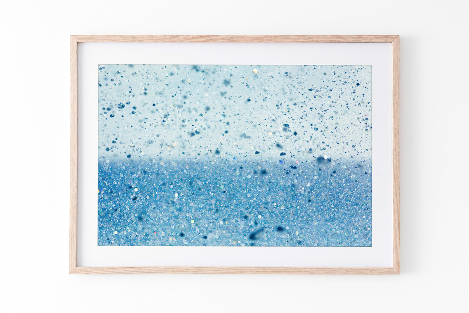 Framed Abstract print in oak frame