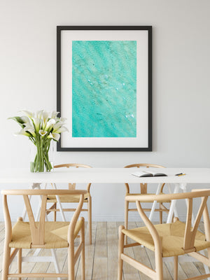 Abstract Aerial Print in black frame