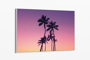 Neon Palms Canvas Print Retor artwork