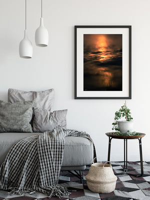 Black frame ocean art