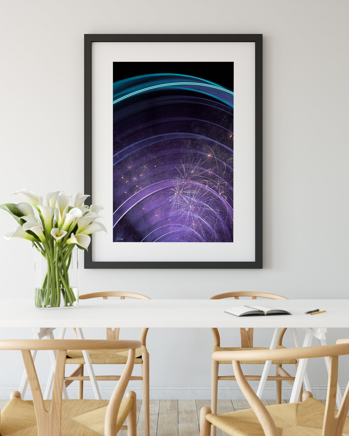 Brisbane Wheel Wall Art Black Frame