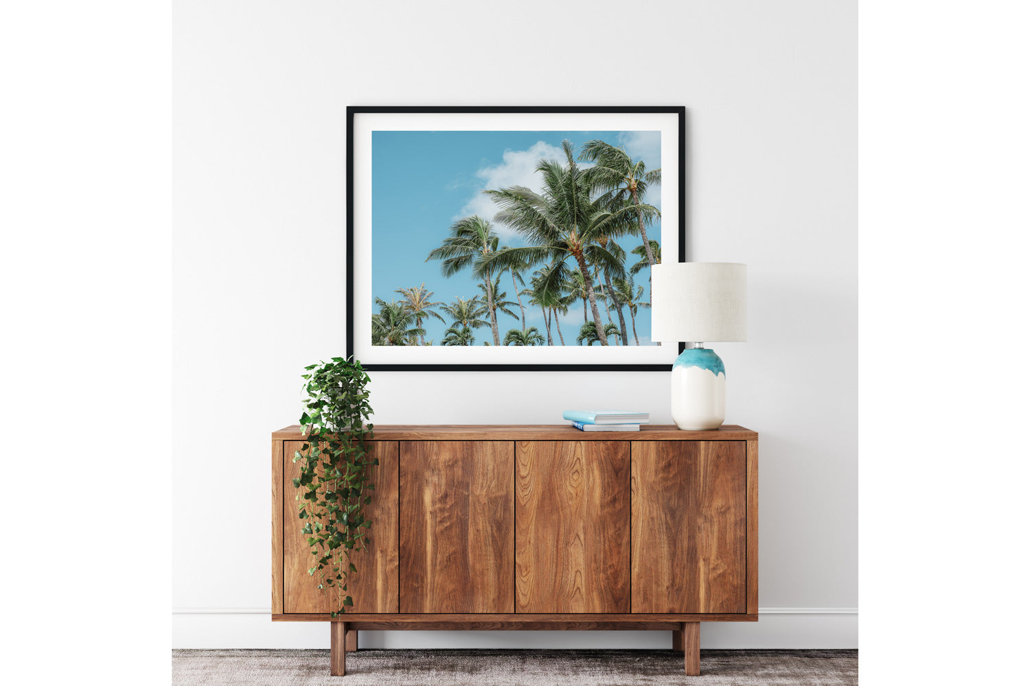 Palm Print Wall Art Black Frame