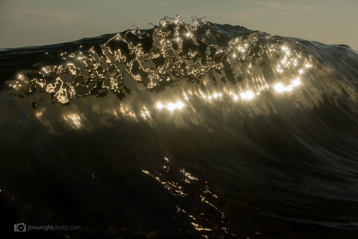 Refracted Ripple Wave Photo Black and Gold