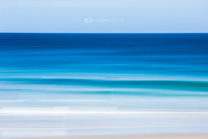 Revitalize beach abstract print with blue and white textured look
