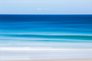 Revitalize beach abstract print with blue and white textured look