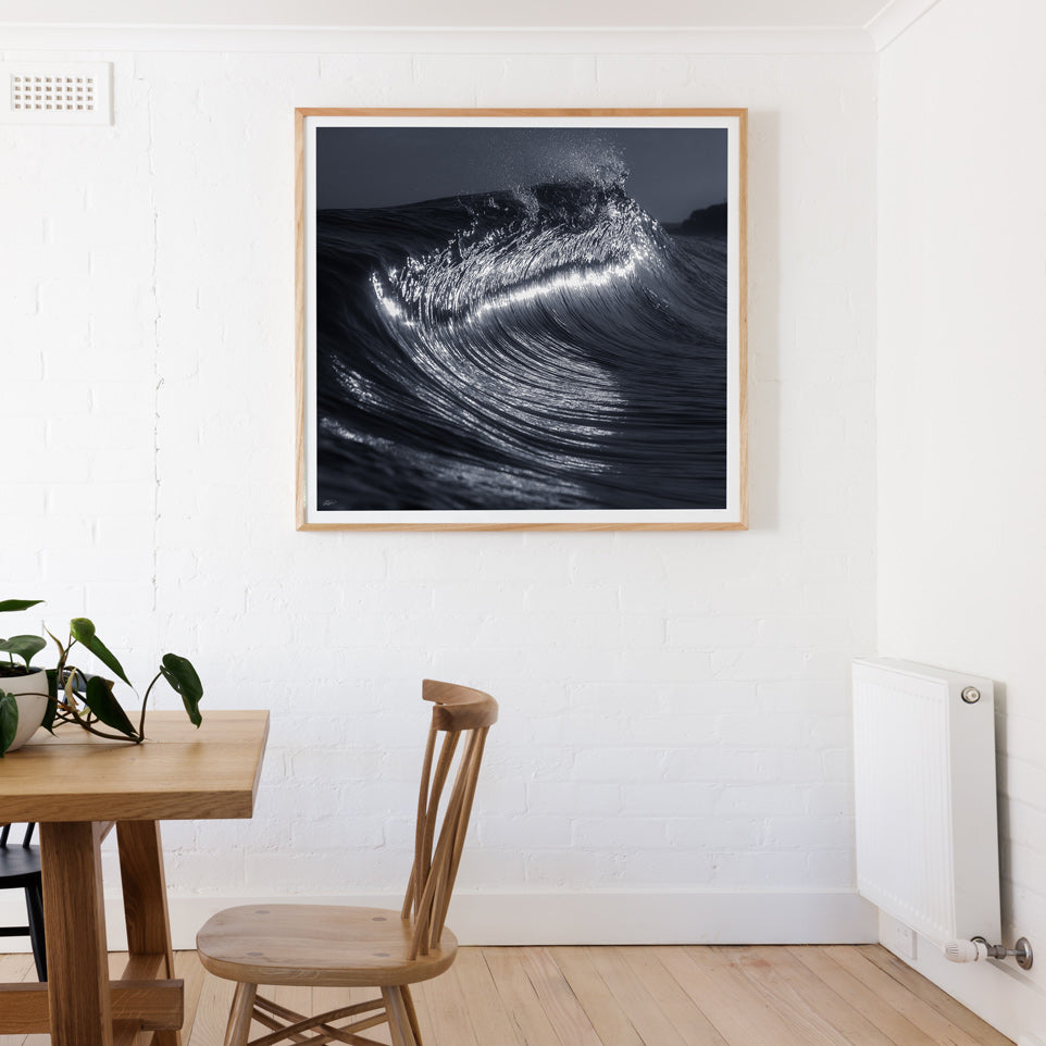 Black and White Surf Art - Limited  Edition Square print