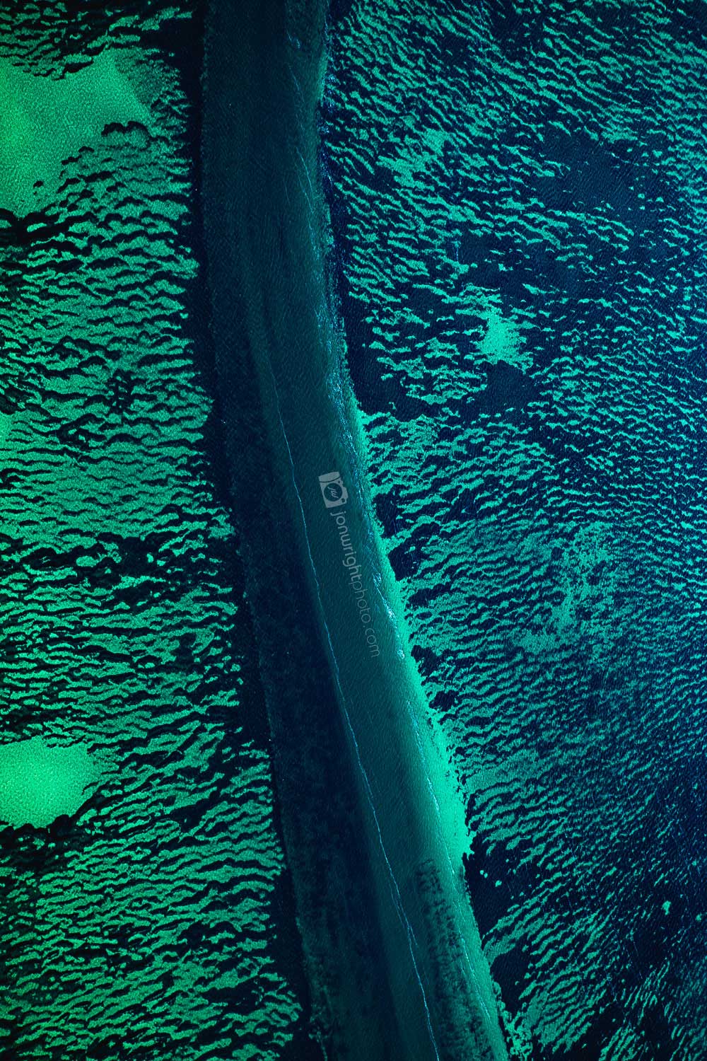 Blue Green Abstract photographic print of Wooramel Sea Grass 