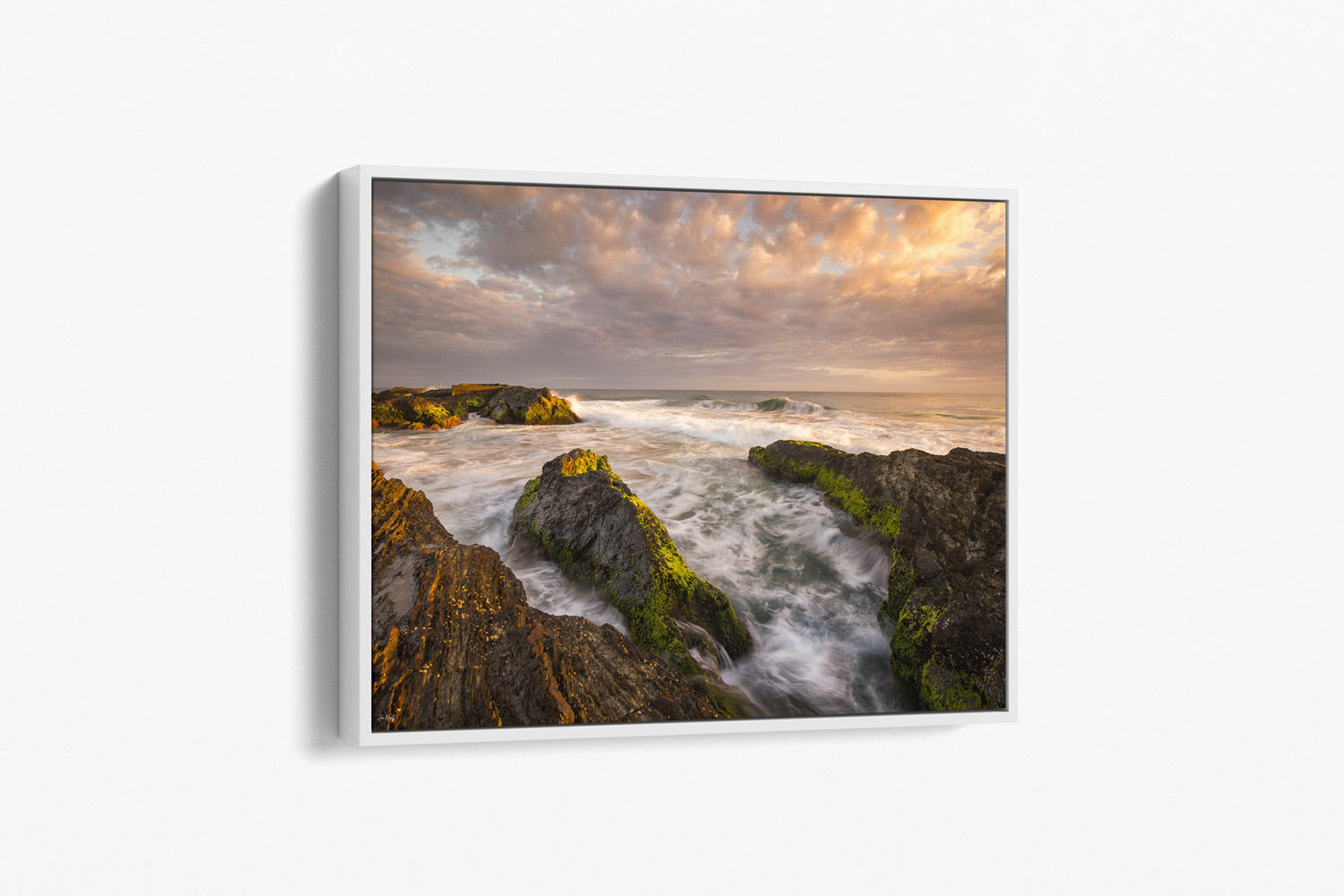 Snapper Rocks Canvas Print Float Frame